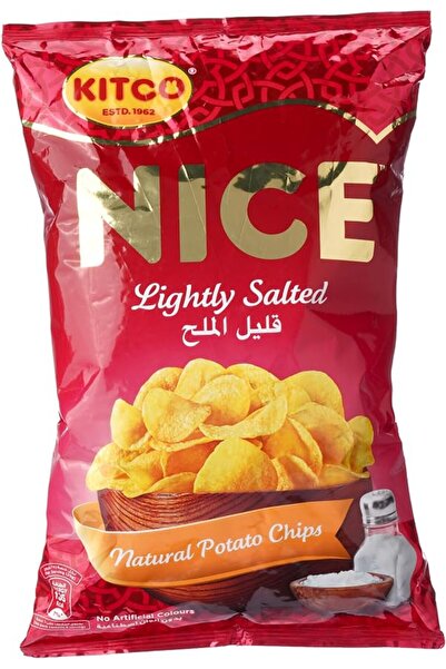 Kitco رقائق البطاطس الطبيعية المملحة قليلاً، 150 غرام - عبوة من قطعة واحدة