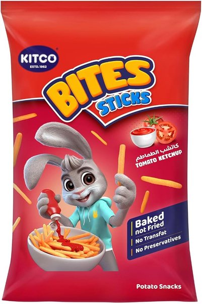 Kitco Bites Tomato Ketchup Potato Sticks, 20 X 16 G, Beige