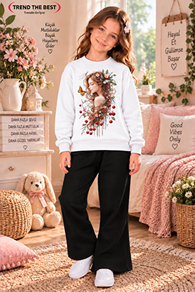 TREND THE BEST Trendin En İyisi Winter, Spring, and Autumn Girls' Black Spani...