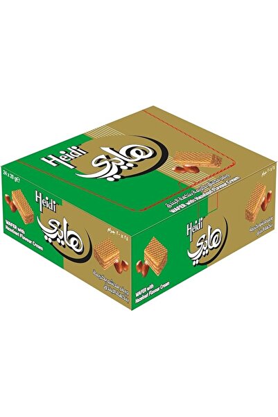 Heidi ويفر بنكهة البندق مع كريمة 18 جرام، عبوة من 24 قطعة