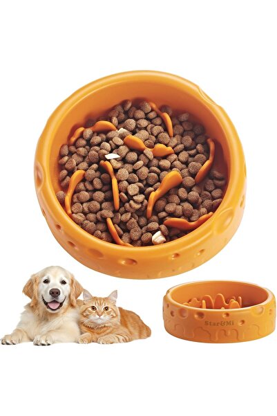 Arabest Silicone Slow Feeder Bowl for Cats and Dogs,Non-Slip Suction Base Puz...