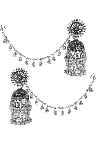 Efulgenz Oxidized Traditional Earrings for Women Jhumka Jhumki Dangle Earring...