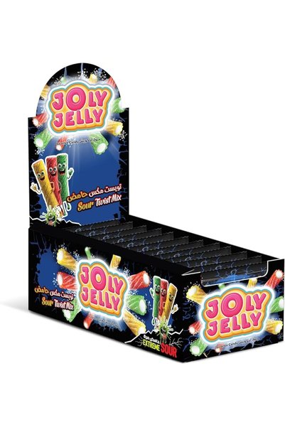 Jollypop جولي جيلي ليكورايس تويست ميكس - عبوة 10 جرام × 24