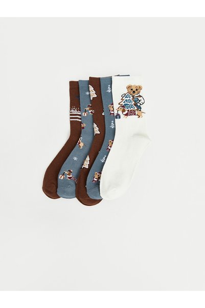 LC Waikiki 5 Pack Basic Low ankle Socks with Patterned for Boys
