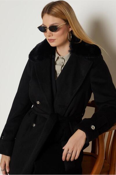 Alvina Belted Checked Coat 90651