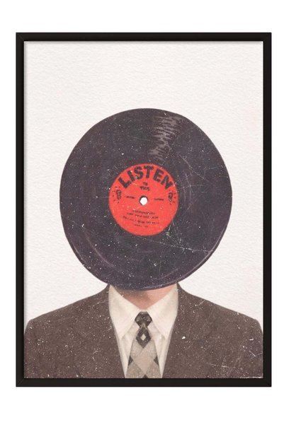 Postifull Αφίσα «Listen» – Πίνακας με μαύρο πλαίσιο Αρ. 160371