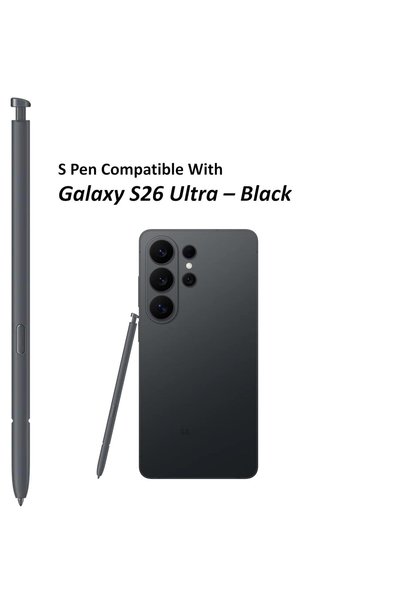 indirimplus Samsung Galaxy S26 Ultra Uyumlu S Pen Kalem (Black) Siyah Renk