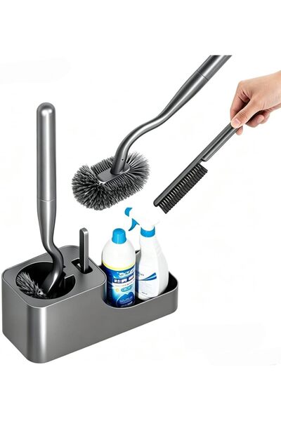 Generic Toilet Bowl Brush and Holder,Bathroom Toilet Brush,3 Pcs Wall-mounted...