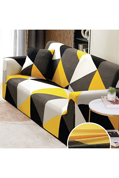 JOJO HOME Husa elastica moderna pentru canapea 2 locuri, poliester / spandex,...