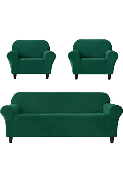 JOJO HOME Set huse elastice din catifea pentru canapea 3 locuri + 2 fotolii, ...