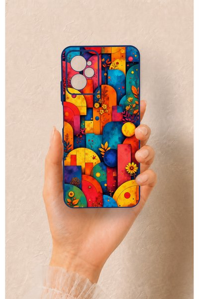 Vip Case Casper Via X30 Compatible Colorful Geometric Floral Pattern Silicone...