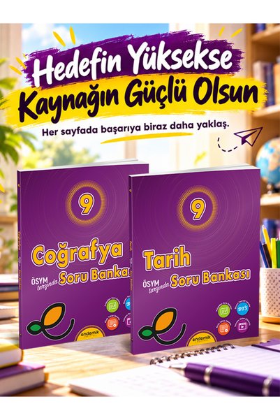 Endemik Yayınları 9. Sınıf Tarih ve Coğrafya Soru Bankası 2'li Set