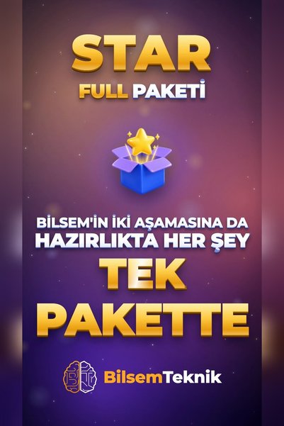 BilsemTeknik Star Full Paketi - BİLSEM 1. ve 2. Aşama Hazırlık Uygulaması (Di...