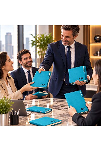 Bk Gift 25 قطعة من مفكرة 374 ثيرمو ديري جلد مخصصة لشعارك 2027 - مفكرة يومية للشركات مقاس 17x24 سم