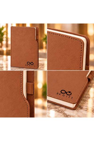 Bk Gift 25 قطعة من مفكرة 374 ثيرمو ديري جلد مخصصة لشعارك 2027 - مفكرة يومية للشركات مقاس 17x24 سم