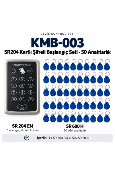 SARKEY ACCESS CONTROL SYSTEMS SR-204 Em Kartlı Şifreli Geçiş Kontrol Seti + S...