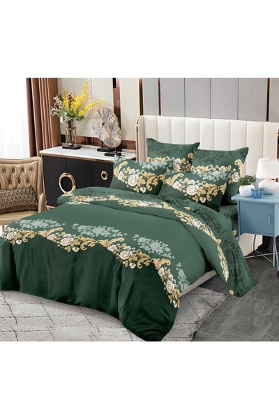 Truva Home Lenjerie de Pat Single, Finet, 4 Piese | Cearceaf cu Elastic, 140x...