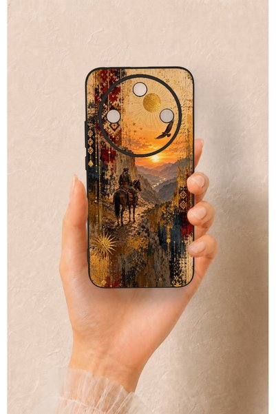 Vip Case Honor Magic 8 Lite Compatible Steppe Traveler Patterned Silicone Case