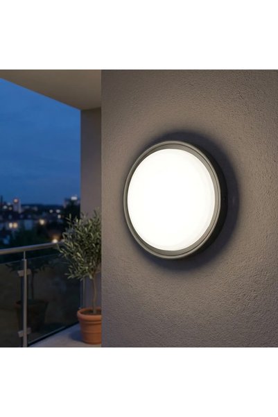 Braytron PLAFONIERA EXTERIOR LED 3000K-4000K-6500K, IP65, 22CM DIAMETRU