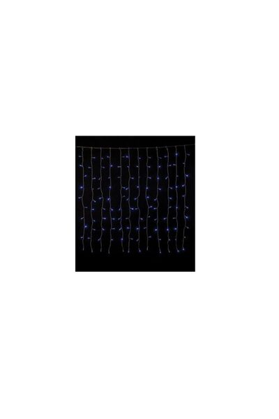 Aria Trade Φωτάκια LED κουρτίνα σε μπλε χρώμα με διαφανές καλώδιο και 3 λειτο...