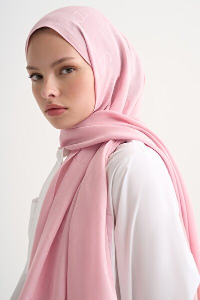 carell Monogram Pattern Liora Cotton Shawl Candy Pink