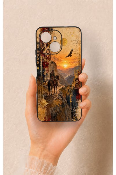 Vip Case حافظة سيليكون متوافقة مع هاتف Tecno Spark 40C بنمط Bozkır Yolcusu