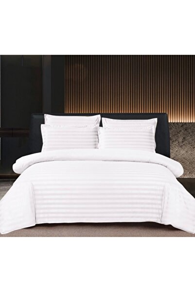 Truva Home Lenjerie de Pat Dublu, Damasc Premium | 6 Piese | Cearceaf Pat 230...