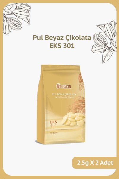 Ülker Fildişi Pul Beyaz Çikolata - EKS 301 - 2.5kg - 2 Adet