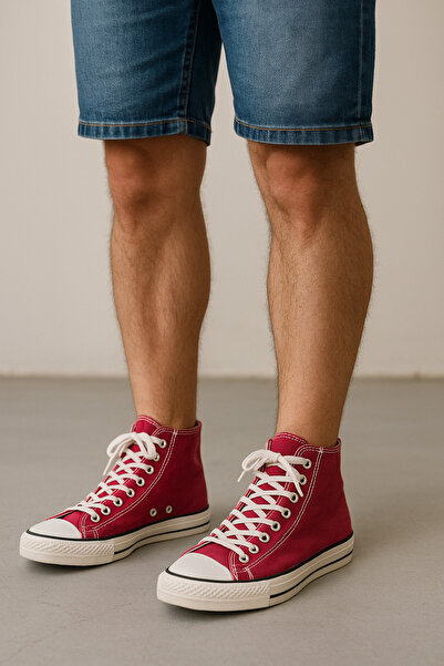 Fashion Wear Μοντέρνες υφασμάτινες μπότες UNISEX Μπορντό