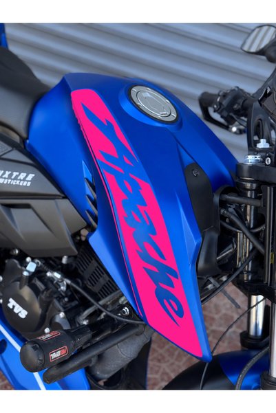 Banxtre TVS Apache RTR için Yan Grenaj Apache Yazılı Kaplama Sticker Etiket (...