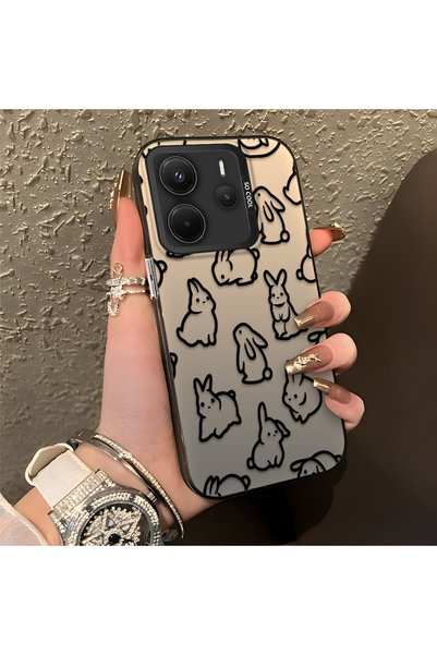 CHICASELUX غطاء حماية لطيف على شكل أرنب للأطفال متوافق مع Redmi Note 14 4G، ح...