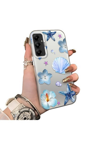 Hontinga Samsung Galaxy M14 Compatible Silicone Edge Hard Back Case Sea Star ...