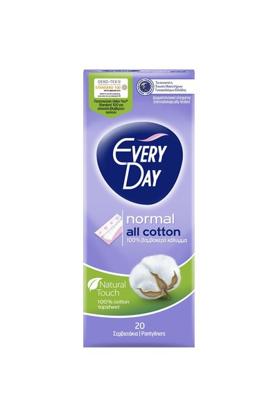 EveryDay Protej-slipuri zilnice integral din bumbac, 20 bucăți