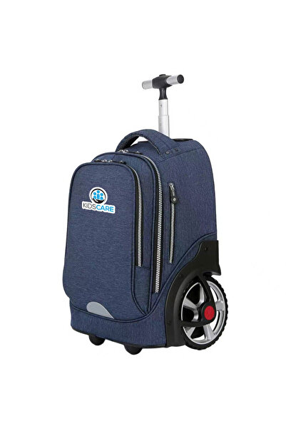 KidsCare Troler școlar pentru copii, cu mâner telescopic și roți mari cu spiț...