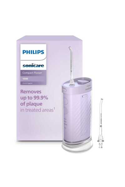 Philips Sonicare Compact Water Flosser 1000 Series, Portable, 3 Flossing Mode...