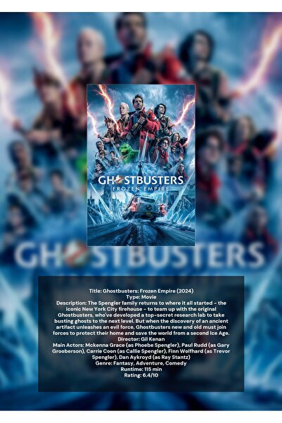 OEM Poster Infografic Ghostbusters: Imperiul Inghetat, Colectionari, Carton 2...
