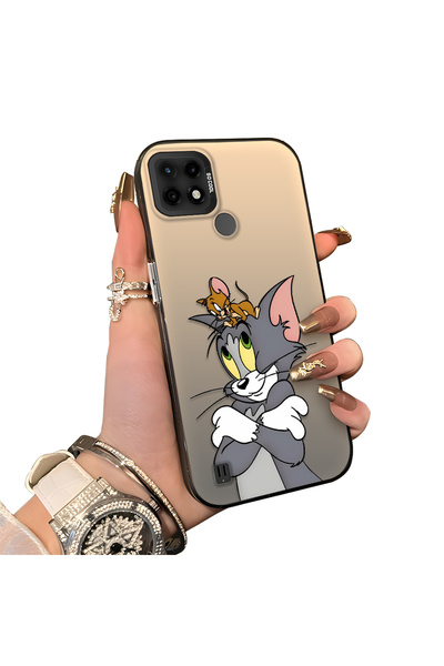 Hontinga Realme C21 Compatible Silicone Edge Hard Back Case Mouse Pattern Cou...