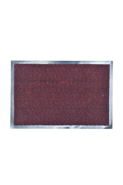 Aria Trade Χαλάκι εισόδου 60x80 εκ. σε χρώμα μπορντό με μαύρο περίγραμμα, Λίζα
