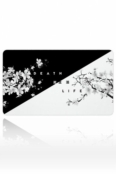 urzuva Death & Life 60x40 3mm Gaming Oyuncu Mouse Pad Kaymaz Taban Büyük Klav...