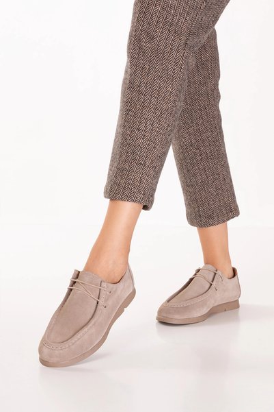 Gondol Pantofi de damă din piele naturală, model mocasin, pentru golf, hl.33401, piele de căprioară nurcă