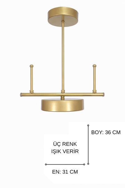 Turanconcept Çello Led Tekli Avize Modern Tasarım Enerji Tasarruflu 3 Renk Işık Antre Mutfak Koridor Çocuk Odası Cafe