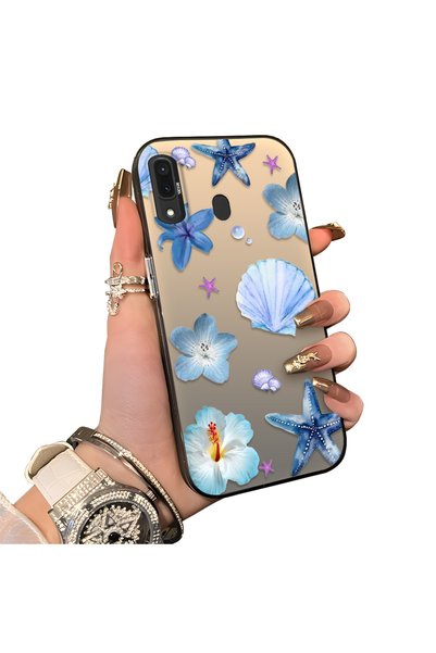 Hontinga Samsung Galaxy A20 Compatible Silicone Edge Hard Back Case Sea Star ...