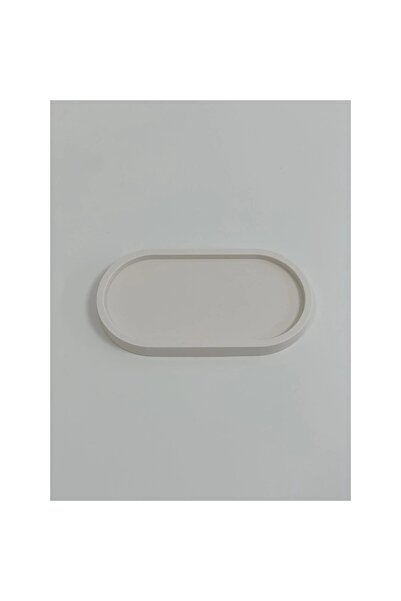 Bliss Tavă decorativă ovală, albă, 18x9.5x1.6cm
