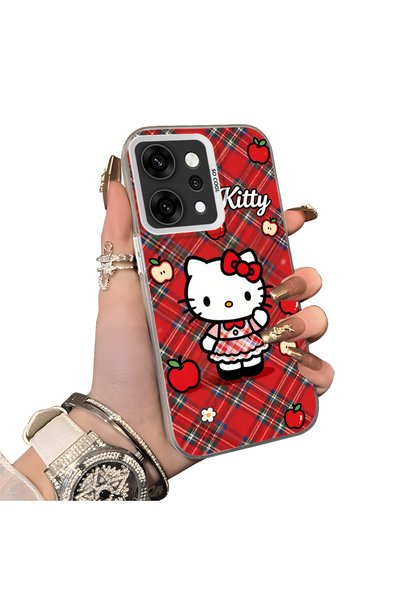 Hontinga Oppo Reno 14 Pro 5g Compatible Silicone Edge Hard Back Case Kitty Pa...