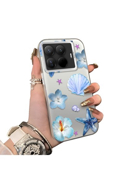 Hontinga 15t Pro Compatible Silicone Edge Hard Back Case Sea Star Pattern Pho...