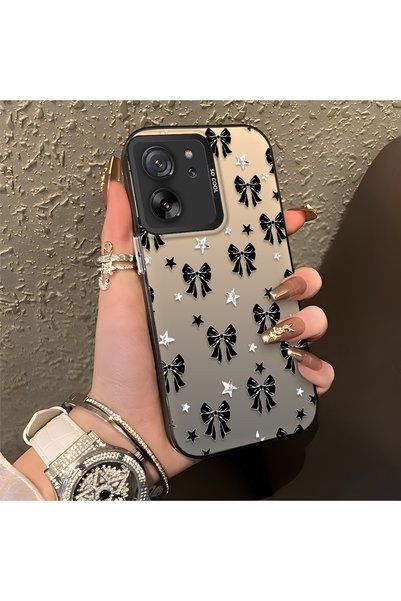CHICASELUX حافظة متوافقة مع Mi 13T/Mi 13T Pro بتصميم أنيق باللون الأسود مع طب...