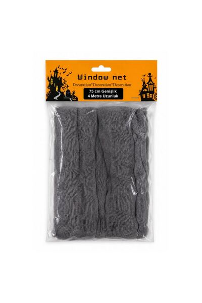 Partymax Parti Malzemesi Halloween Gri Örümcek Ağı Dekoru 75 cm x 4 Metre Cad...