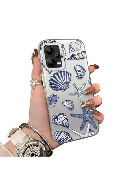 Hontinga Poco X5 5g Compatible Silicone Edge Hard Back Case Shell Patterned C...