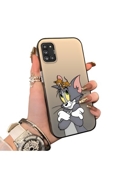 Hontinga Samsung Galaxy A31 Compatible Silicone Edge Hard Back Case Mouse Pat...