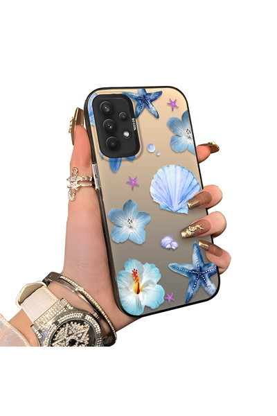 Hontinga Samsung Galaxy A32 Compatible Silicone Edge Hard Back Case Sea Star ...